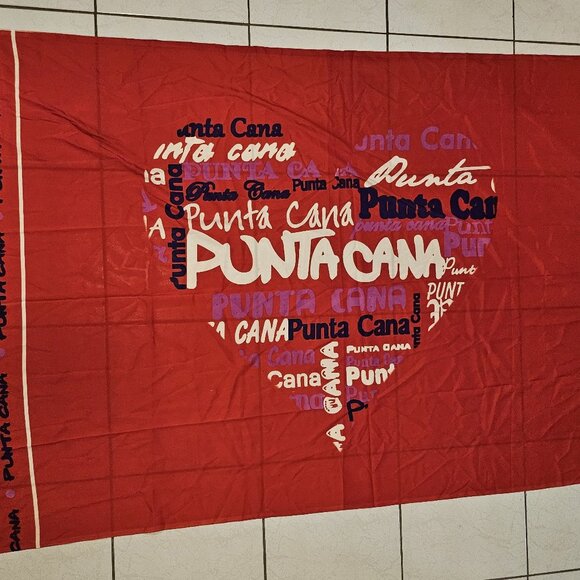 Punta Cana, Dominican Republic - Red 62" x 42" Beach Wrap Coverup - Picture 1 of 6